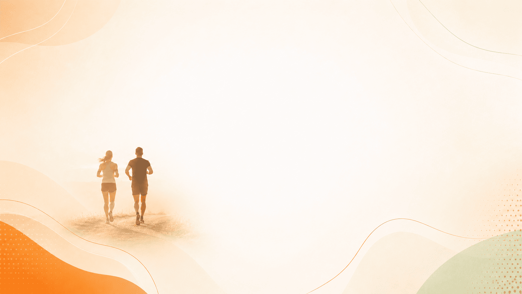 Runner in un paesaggio al tramonto